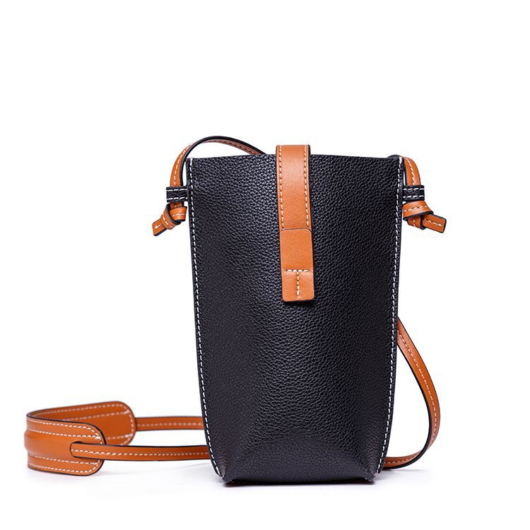 Genuine Leather Lipstick and Phone Holder Bags